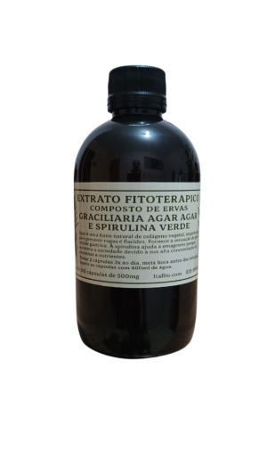 Composto de Ervas Agar Agar e Spirulina 100 Caps