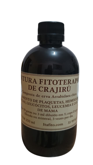 Tintura de Crajiru para Tratamento Integrativo de Leucemia 250 ml